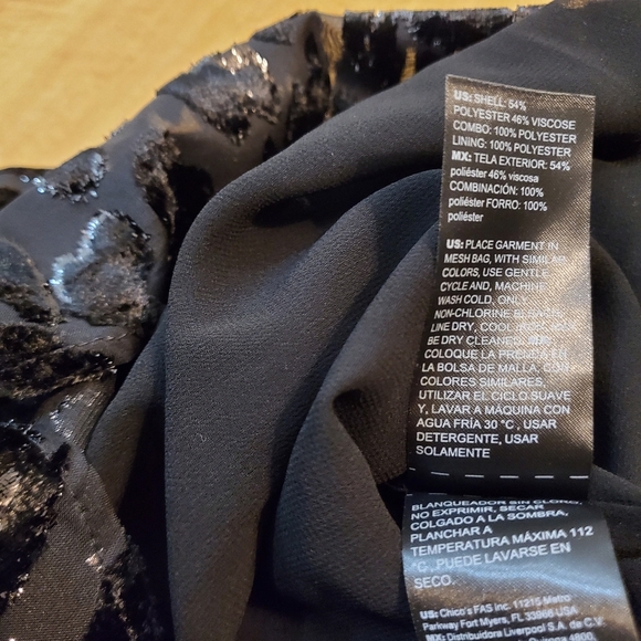 WHBM Leopard Velvet Halter Top Black Size Small 4 - Picture 10 of 10